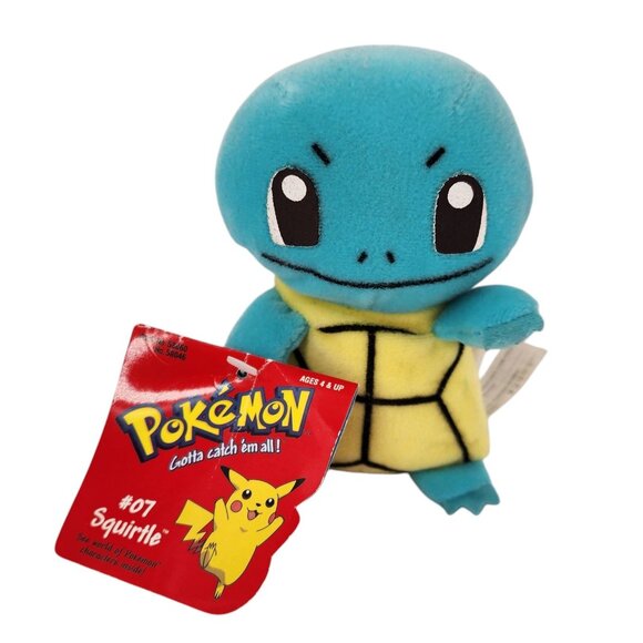 Vintage Hasbro Pokemon 07 Squirtle 5"  Beanie Plush Stuffed Animal Nintendo 1998 - Picture 14 of 14